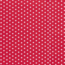 Tissu étoiles rouge