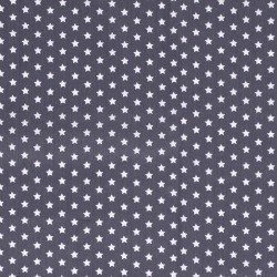 Tissu étoiles gris moyen