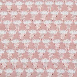 Tissu méduses rose
