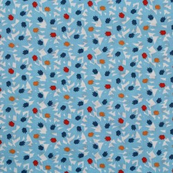 Tissu formes bleu