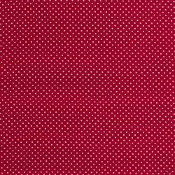 Tissu petits pois rouge