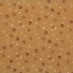 Tissu étoiles camel bio