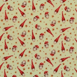 Tissu gnomes de noël