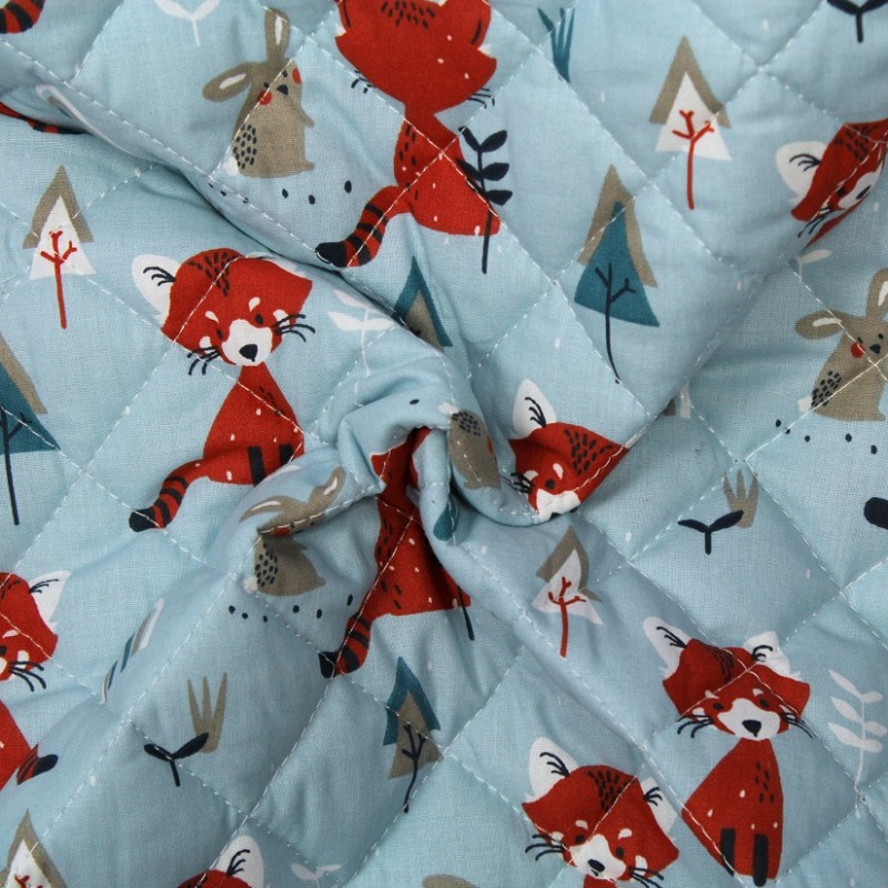 Tissu matelassé double face renard - Mes petits cotons by Paulo