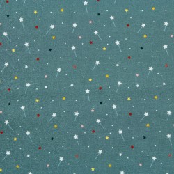 Tissu petites étoiles gris...