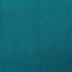 Tissu double gaze paon
