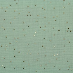 Tissu double gaze pois...